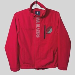 GIII Sports NBA Trail Blazers Men's Red Small Softshell Jacket